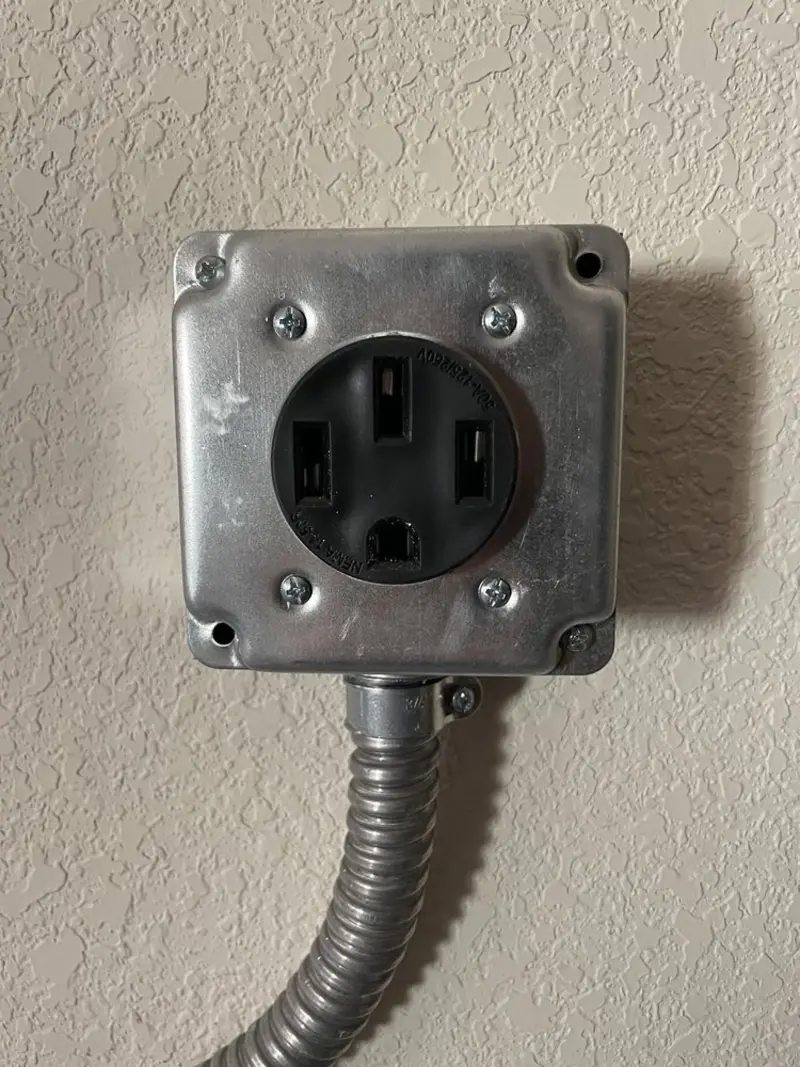 NEMA 14-50 outlet installed for Electrical Panel Upgrade in Felton